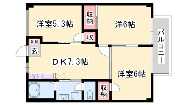 コーポ三輪 2階 3DK 賃貸物件詳細