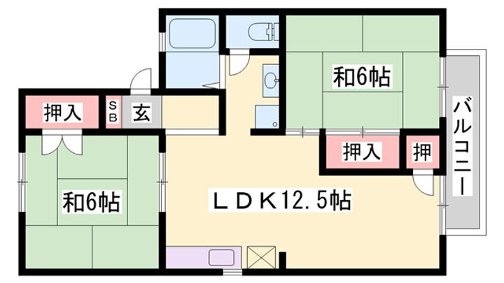メゾン堀川　Ａ棟 1階 2LDK 賃貸物件詳細