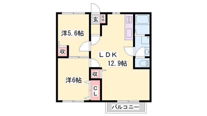 サンシャイン堂本 1階 2LDK 賃貸物件詳細