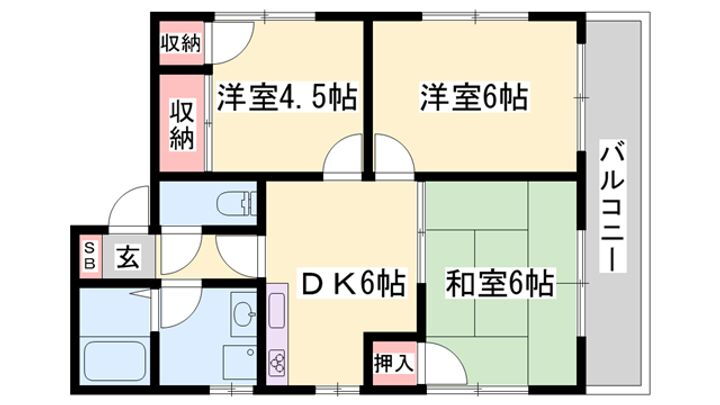 フォレスト妻鹿 2階 3DK 賃貸物件詳細
