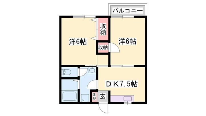 兵庫県西脇市郷瀬町 新西脇駅 2DK アパート 賃貸物件詳細