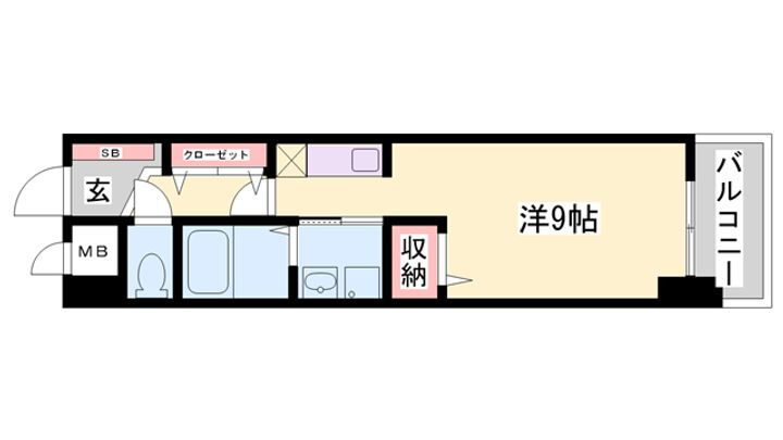 スプリング　セブン 3階 1K 賃貸物件詳細