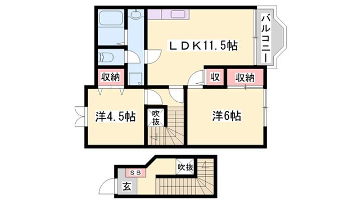 Ｓ＆ＲⅠ 2階 2LDK 賃貸物件詳細