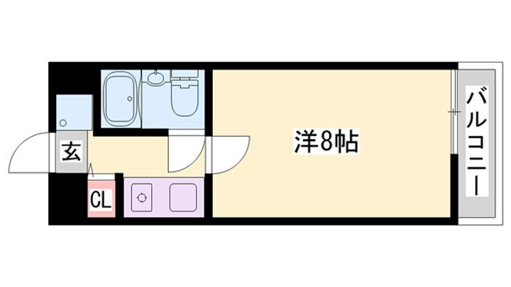 ダイアパレス姫路大手前通西８０４号 8階 1K 賃貸物件詳細