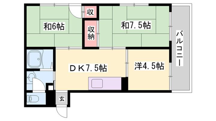スカイメロディー 2階 3DK 賃貸物件詳細
