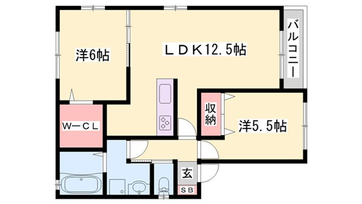 エクセレントパル 2階 2LDK 賃貸物件詳細