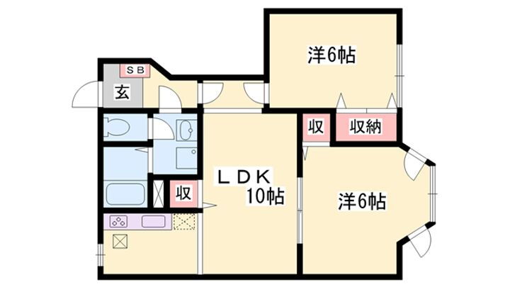 サンシティー 1階 2LDK 賃貸物件詳細