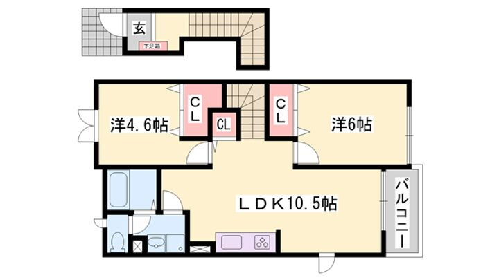 サンパティオ 2階 2LDK 賃貸物件詳細