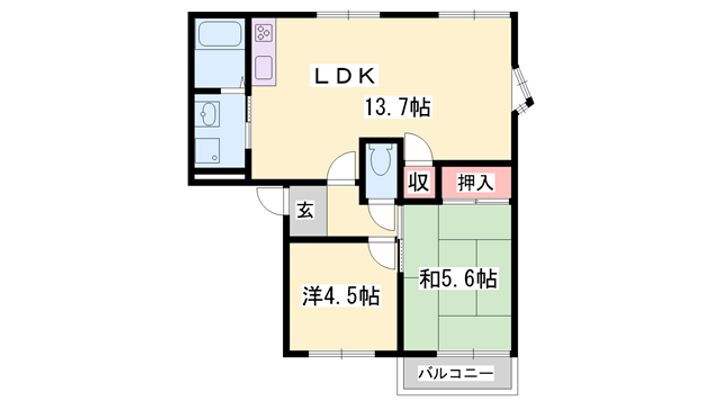 ネオハイツ・ロッキー 1階 2LDK 賃貸物件詳細