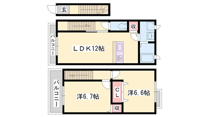 プリムヴェール 2階 2LDK 賃貸物件詳細