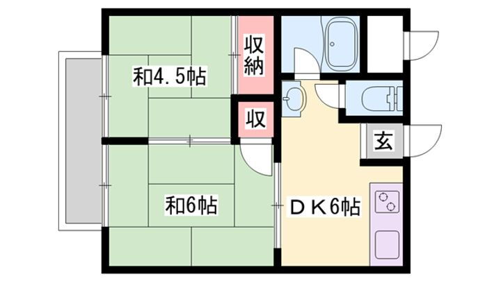 大西ハイツ 2階 2DK 賃貸物件詳細