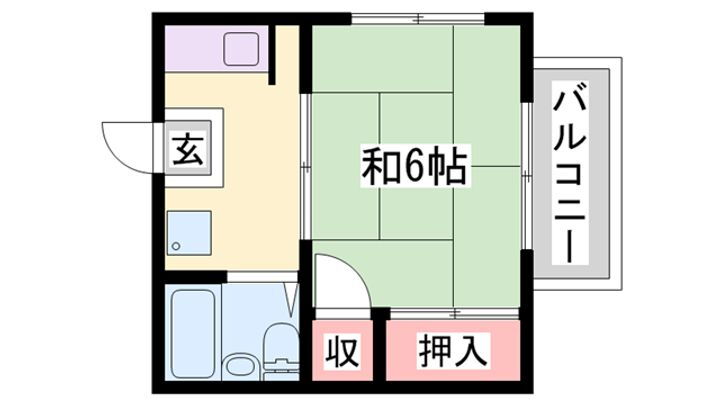 兵庫県姫路市京口町 京口駅 1K アパート 賃貸物件詳細