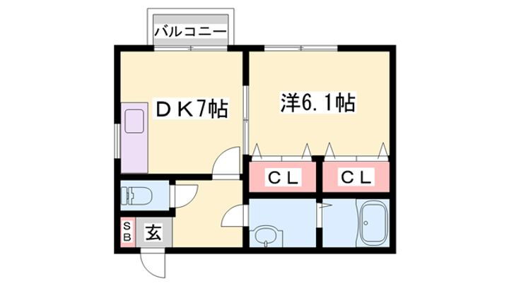 兵庫県姫路市青山１ 余部駅 1DK アパート 賃貸物件詳細