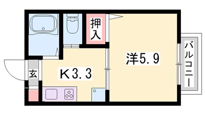 兵庫県西脇市西脇 新西脇駅 1K アパート 賃貸物件詳細