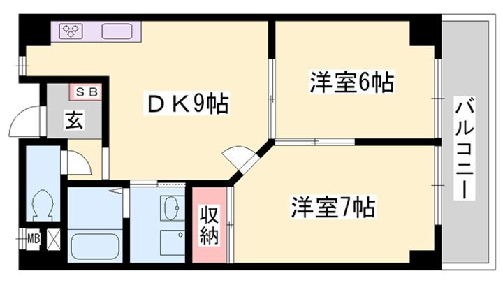 ル・マンド三宅 3階 2DK 賃貸物件詳細