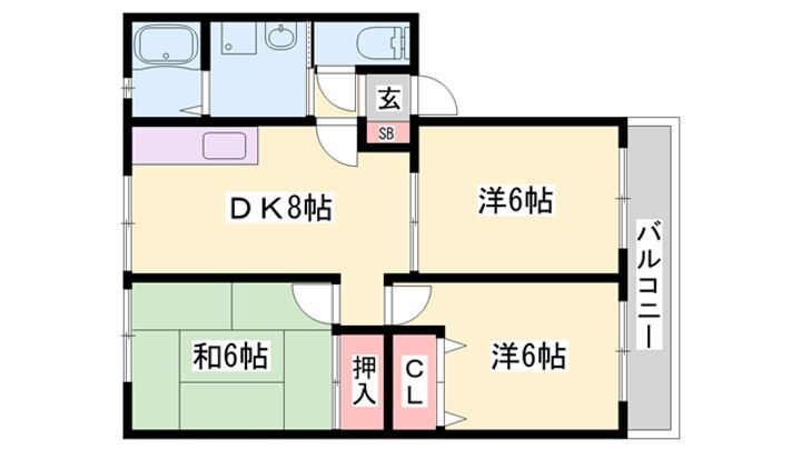 サンガーデンⅡ 2階 3DK 賃貸物件詳細