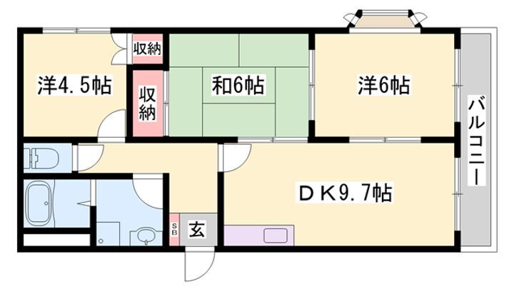 メゾンコンフォール 2階 3DK 賃貸物件詳細