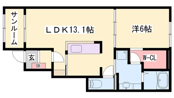 Ｒグレイ砥堀 1階 1LDK 賃貸物件詳細