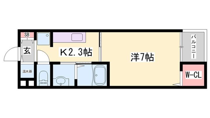 コレクト　ライル 2階 1K 賃貸物件詳細