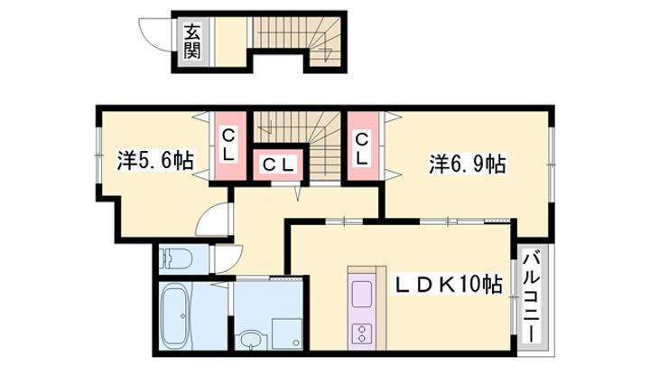 Ｅｓｐｅｒａｎｚａ 2階 2LDK 賃貸物件詳細