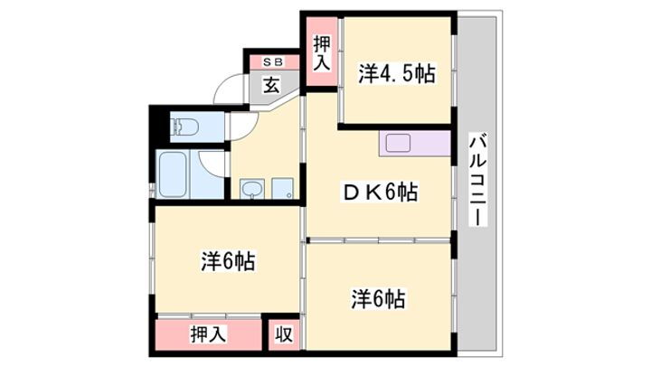 ビレッジハウス堀 4階 3DK 賃貸物件詳細