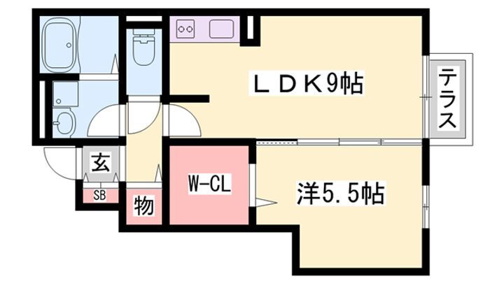 ウエストサイドスクエア 1階 1LDK 賃貸物件詳細