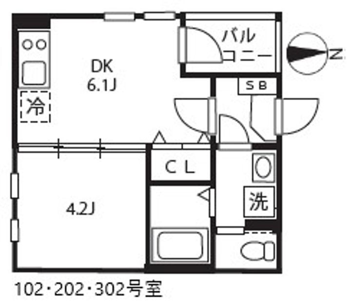 ハーモニーテラス高道町Ⅵ 3階 1DK 賃貸物件詳細