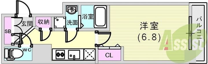 兵庫県神戸市中央区相生町１丁目 神戸駅 1K マンション 賃貸物件詳細