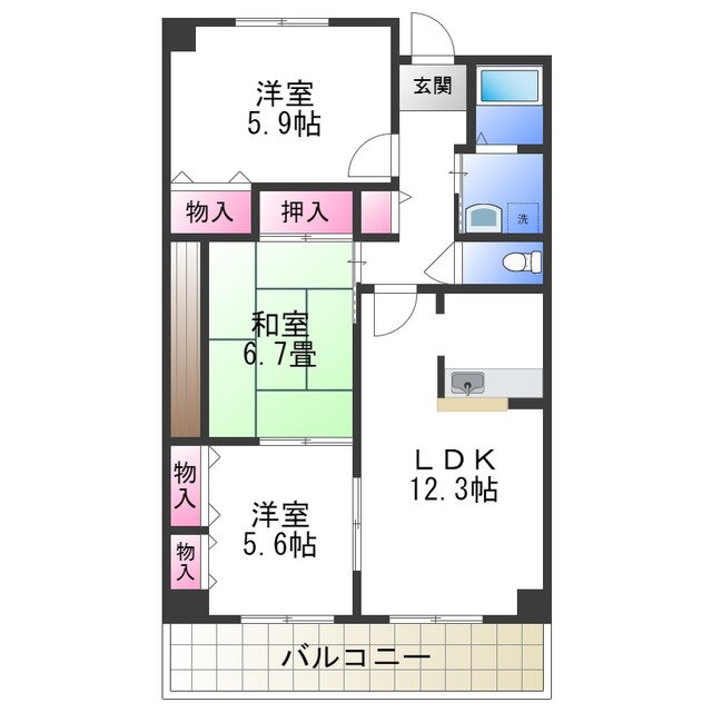 大阪府和泉市肥子町２丁目 和泉府中駅 3LDK マンション 賃貸物件詳細