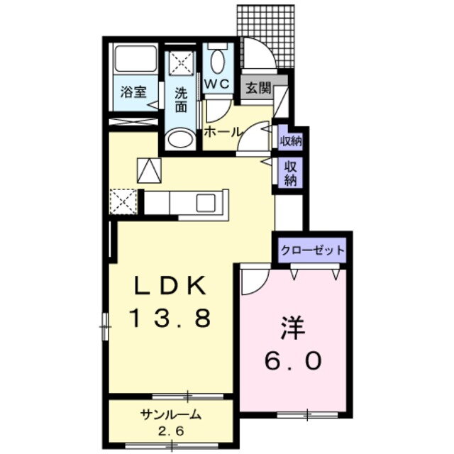 サクラス 1階 1LDK 賃貸物件詳細