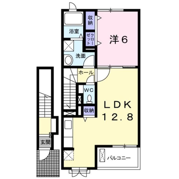 シャン・ノール　Ⅵ 2階 1LDK 賃貸物件詳細