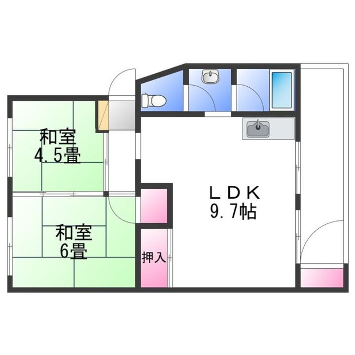 コープ泉風苑 4階 2LDK 賃貸物件詳細