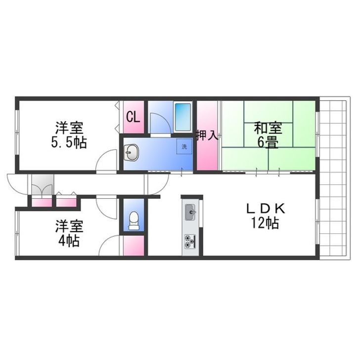 ハイネス・ピヴァット 5階 3LDK 賃貸物件詳細