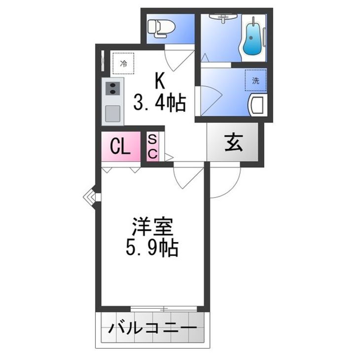 大阪府大阪市生野区勝山南１丁目 桃谷駅 1K アパート 賃貸物件詳細