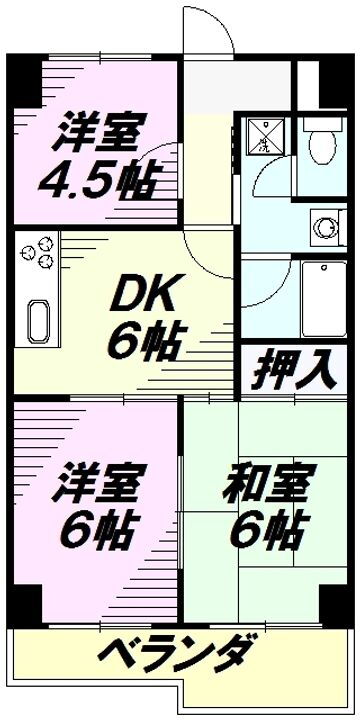 埼玉県所沢市東所沢和田２丁目 東所沢駅 3DK マンション 賃貸物件詳細