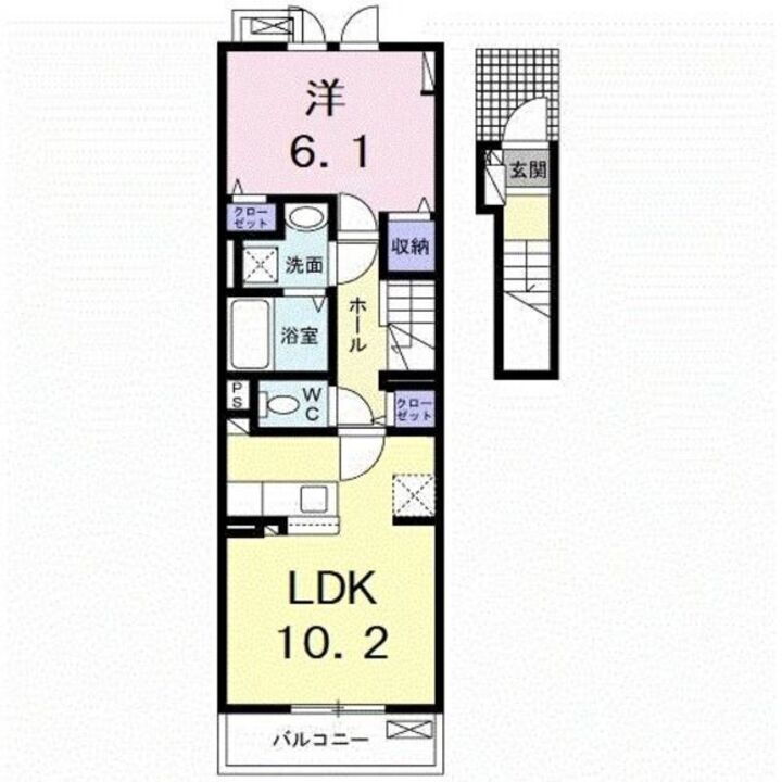 ステラ 2階 1LDK 賃貸物件詳細