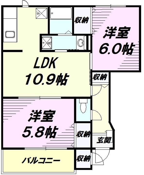 東京都八王子市堀之内２丁目 京王堀之内駅 2LDK アパート 賃貸物件詳細