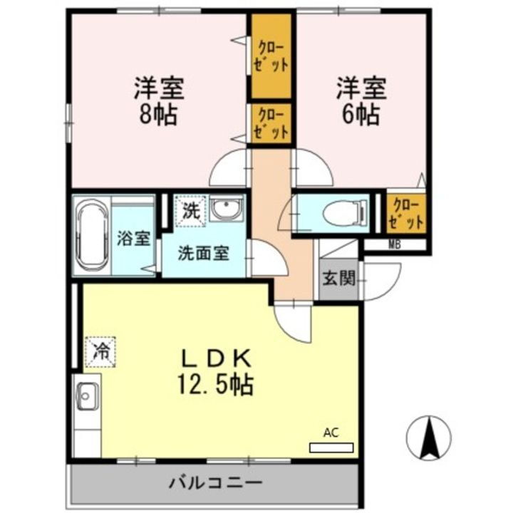 東京都日野市旭が丘５丁目 北八王子駅 2LDK アパート 賃貸物件詳細