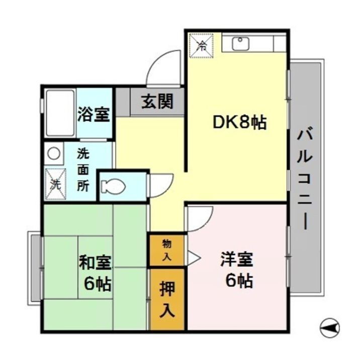 東京都昭島市中神町１丁目 中神駅 2DK アパート 賃貸物件詳細