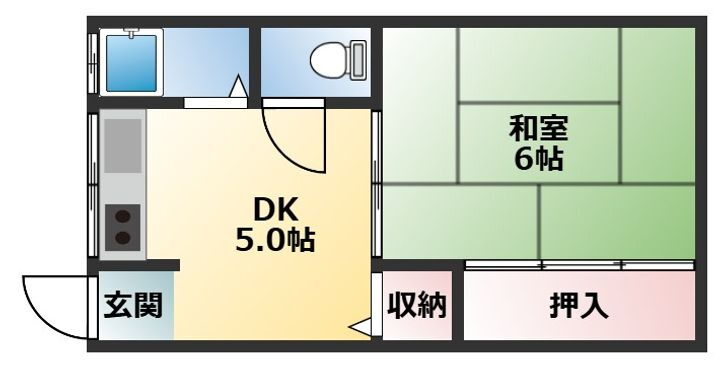 大阪府八尾市堤町１丁目 河内山本駅 1DK マンション 賃貸物件詳細
