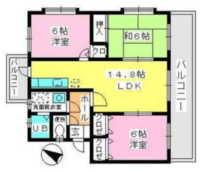 高義ビルⅢ 3階 3LDK 賃貸物件詳細