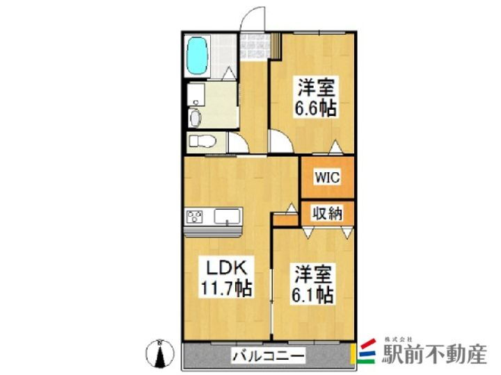 福岡県八女市室岡 羽犬塚駅 2LDK アパート 賃貸物件詳細