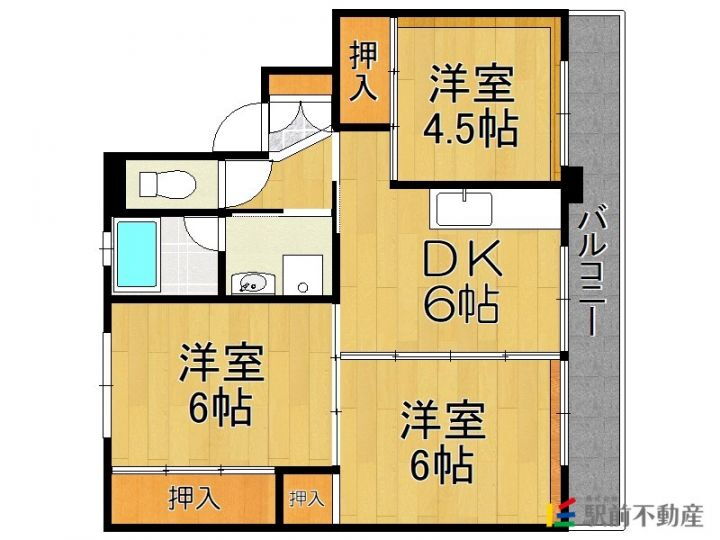 ビレッジハウス下広川２号棟 5階 3DK 賃貸物件詳細