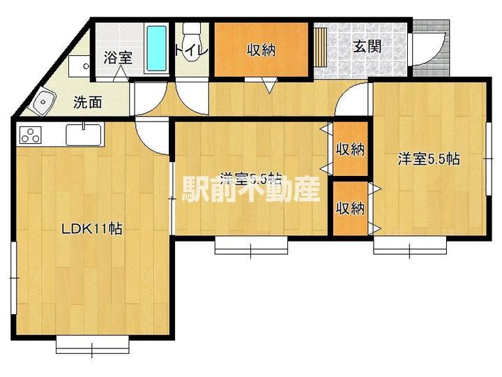 福岡県八女市室岡 羽犬塚駅 2LDK 一戸建て 賃貸物件詳細