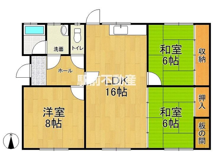 福岡県八女市本村 羽犬塚駅 3LDK 一戸建て 賃貸物件詳細