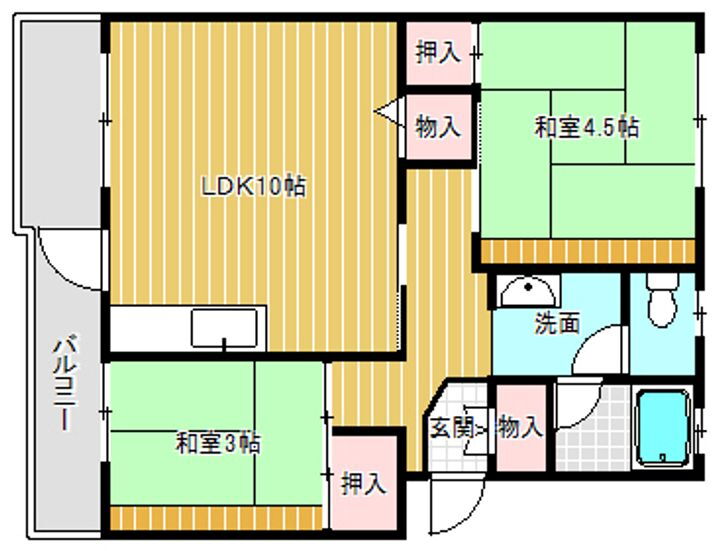 滋賀県甲賀市水口町梅が丘 水口城南駅 2LDK マンション 賃貸物件詳細