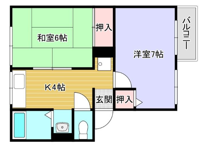滋賀県湖南市菩提寺 石部駅 2K アパート 賃貸物件詳細