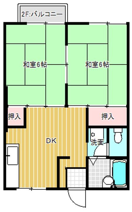 滋賀県湖南市岩根 甲西駅 2DK アパート 賃貸物件詳細