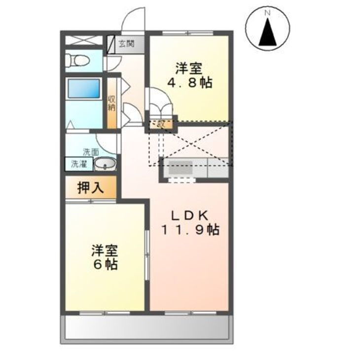 滋賀県蒲生郡日野町中道１丁目 日野駅 2LDK アパート 賃貸物件詳細