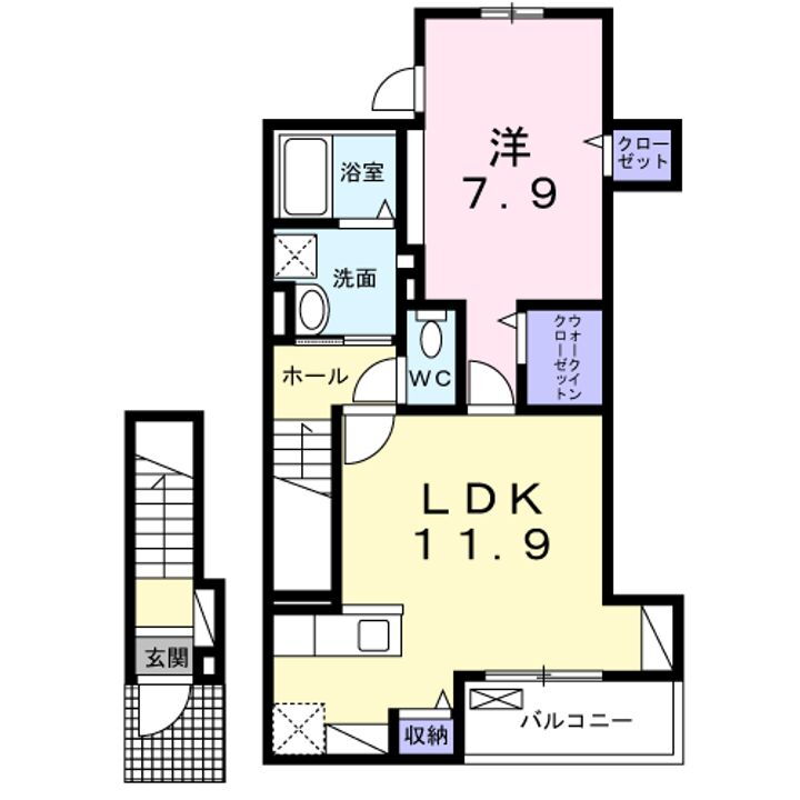 滋賀県栗東市小平井２丁目 栗東駅 1LDK アパート 賃貸物件詳細